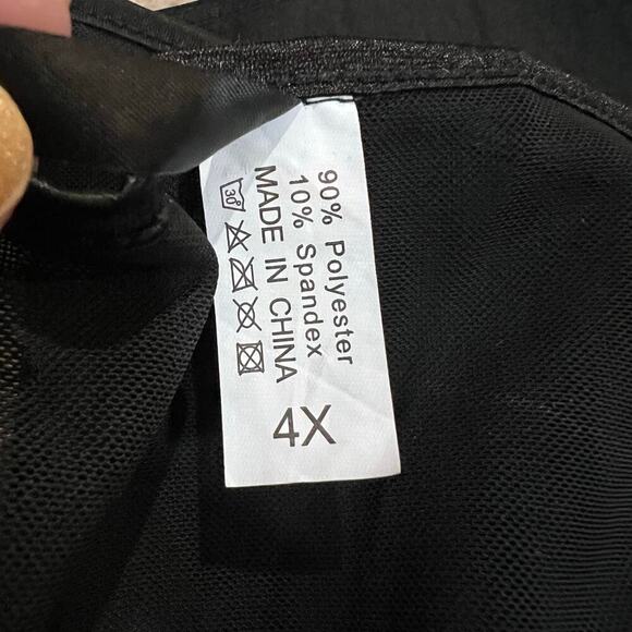 Adore Me Corset Black Hook Eye Bustier Sequin Halter Lingerie Ribbon Garter 4XL - Picture 2 of 9